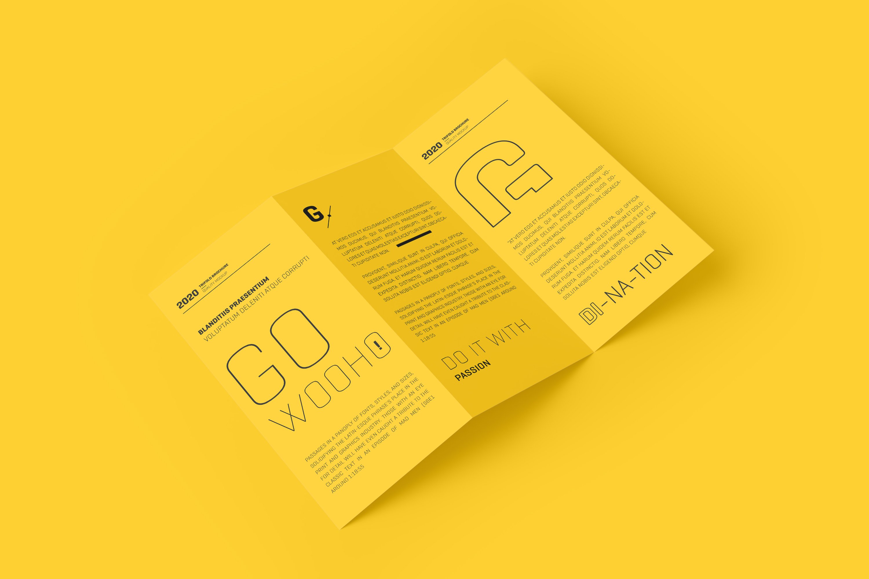 A4 Z Fold Brochure Mockup preview image.