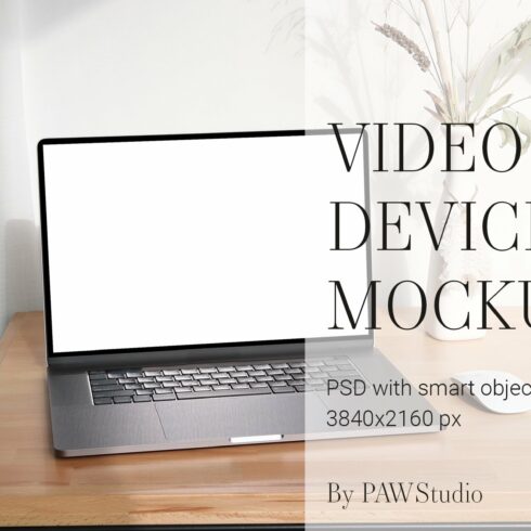 MacBook Video Mockup, Device Mockup cover image.