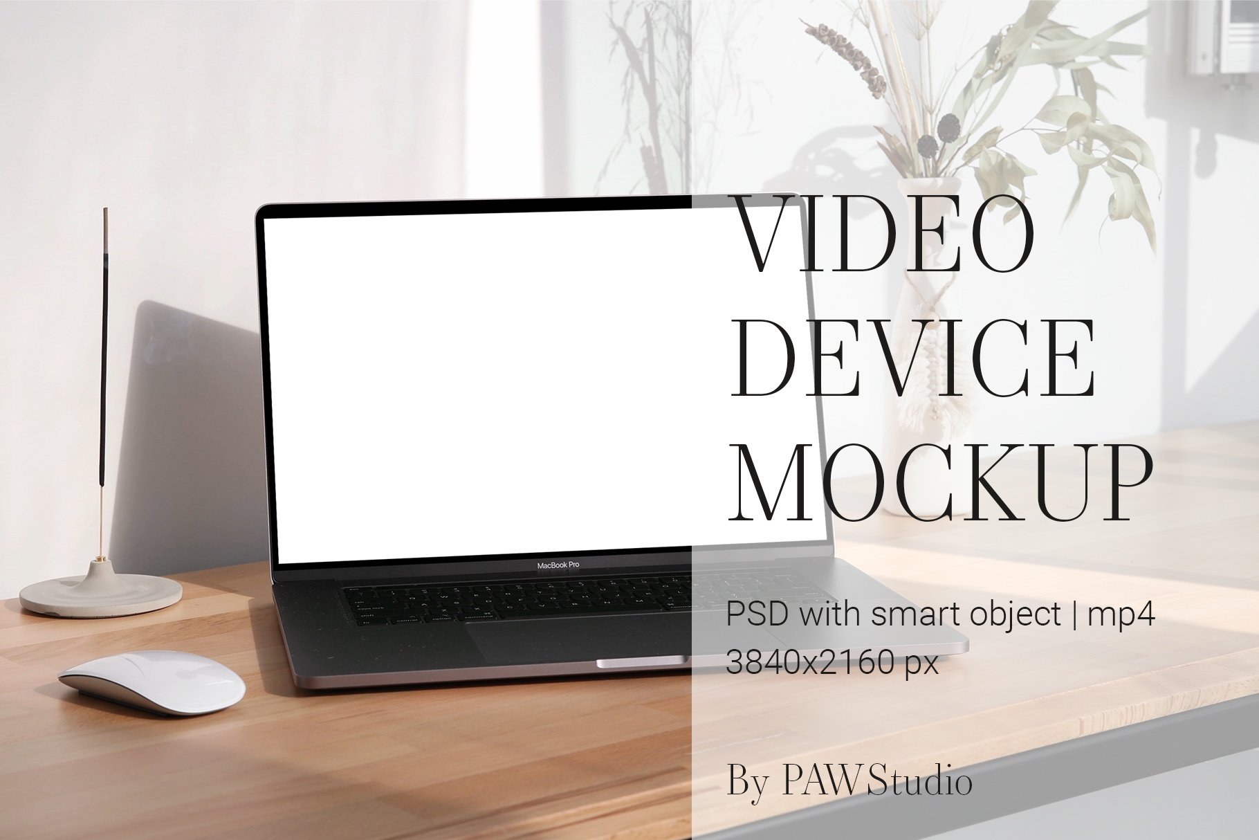 Video MacBook Mockup Laptop Mockup cover image.