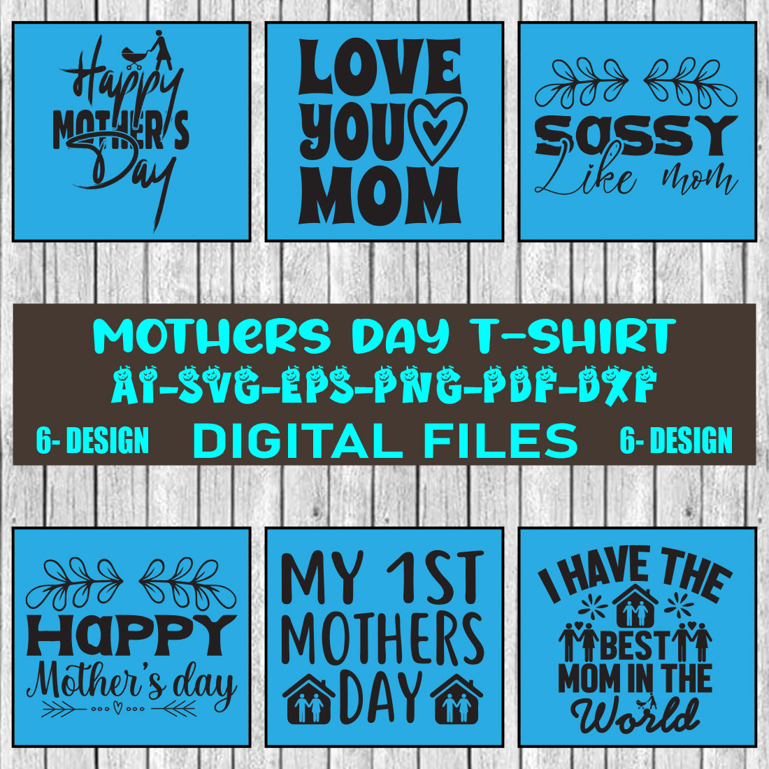 Mothers Day T-shirt Design Bundle Vol-06 cover image.