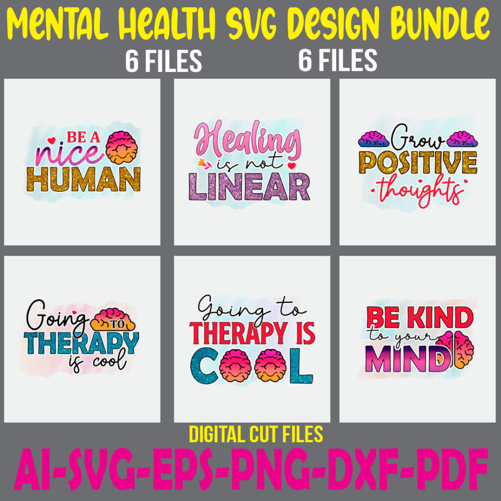 Mental Health SVG Design Bundle - MasterBundles