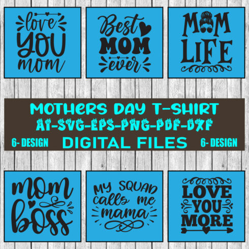 Mothers Day T-shirt Design Bundle Vol-01 cover image.