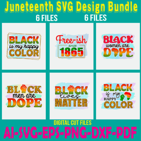 Juneteenth SVG Design Bundle cover image.