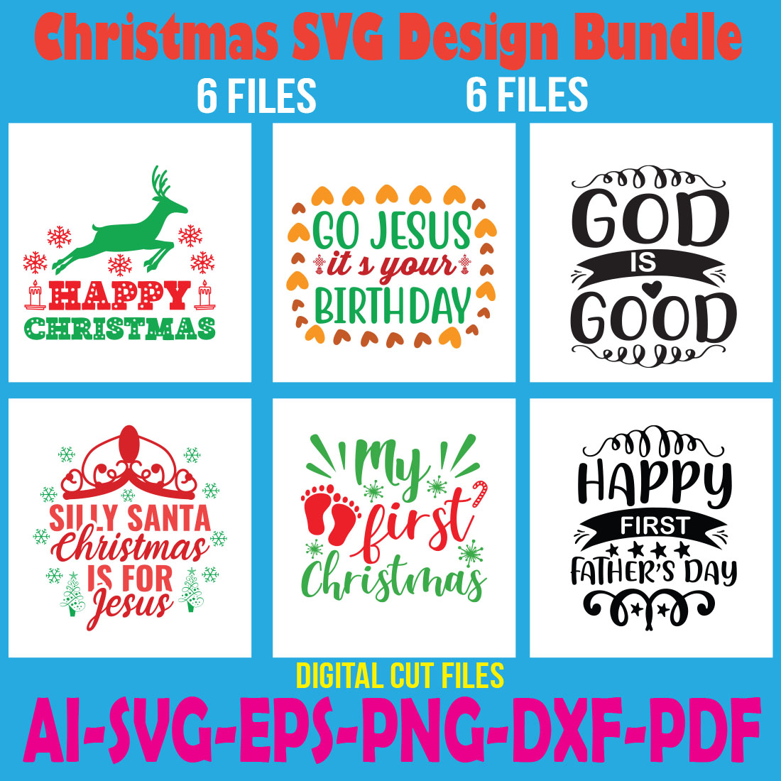 Christmas SVG Design Bundle cover image.