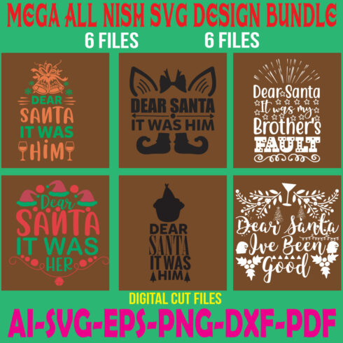 Mega All Nish SVG Design Bundle cover image.