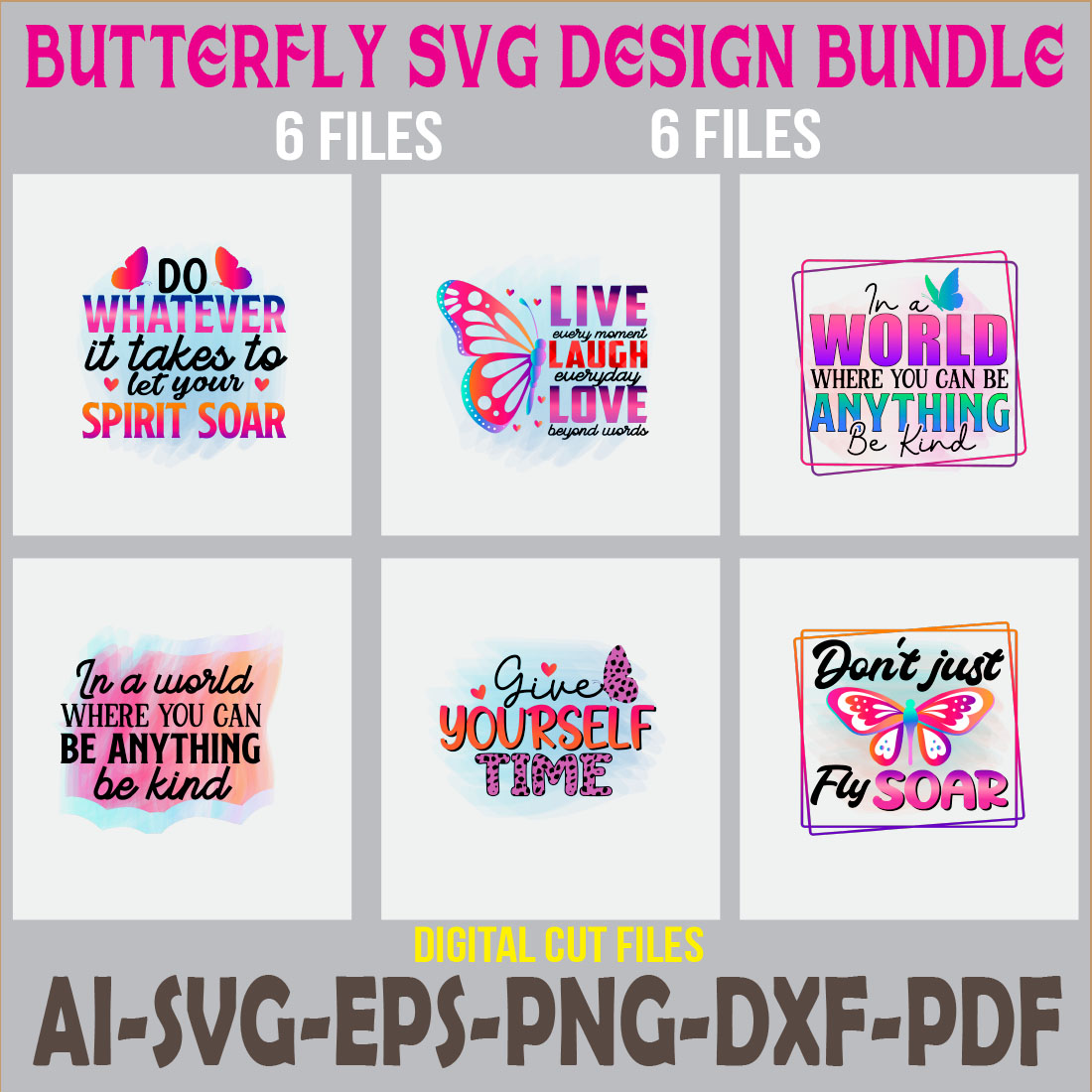 Butterfly SVG Design Bundle cover image.