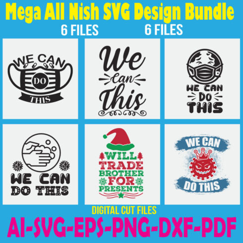 Mega All Nish SVG Design Bundle cover image.