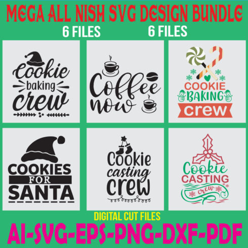 Mega All Nish SVG Design Bundle cover image.