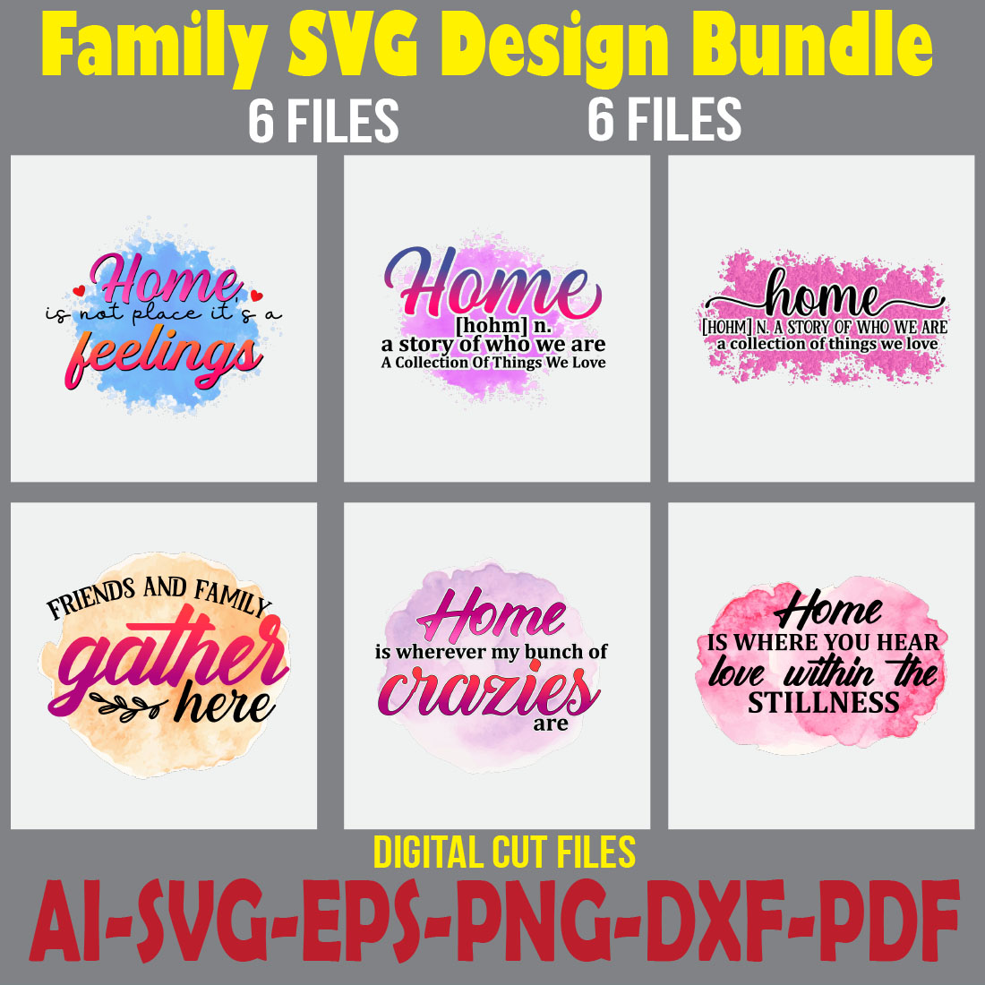 Family SVG Design Bundle cover image.