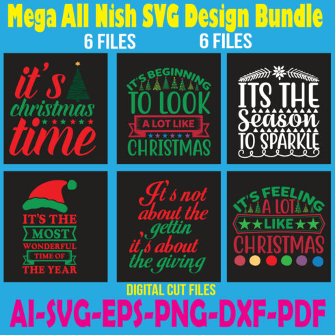 Mega All Nish SVG Design Bundle cover image.