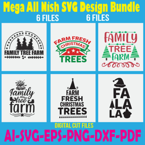 Mega All Nish SVG Design Bundle cover image.