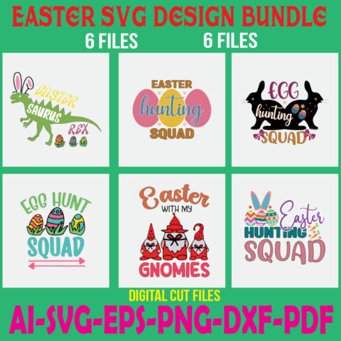 Easter SVG Design Bundle cover image.