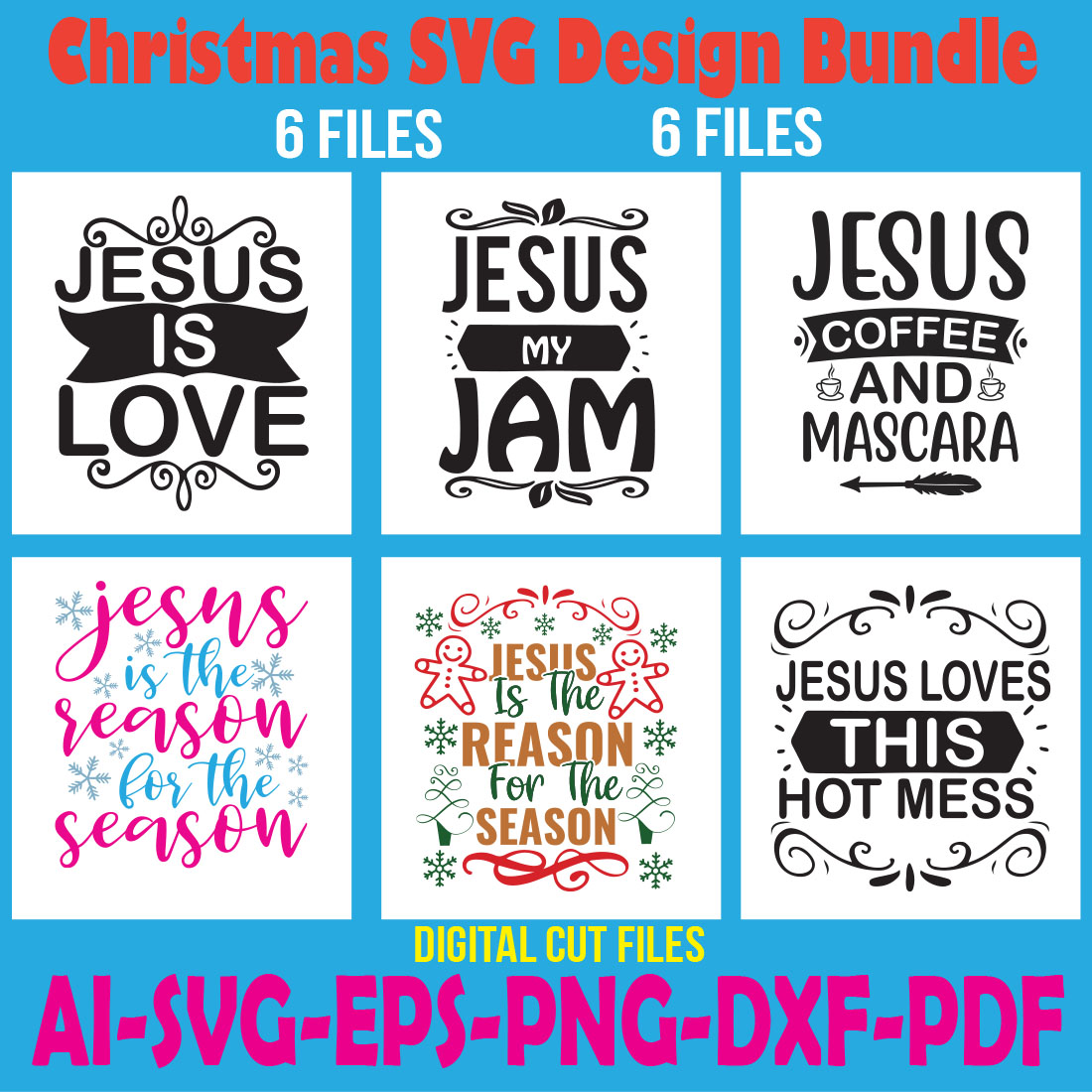 Christmas SVG Design Bundle cover image.