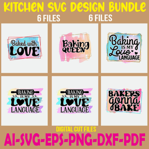 Kitchen SVG Design Bundle cover image.