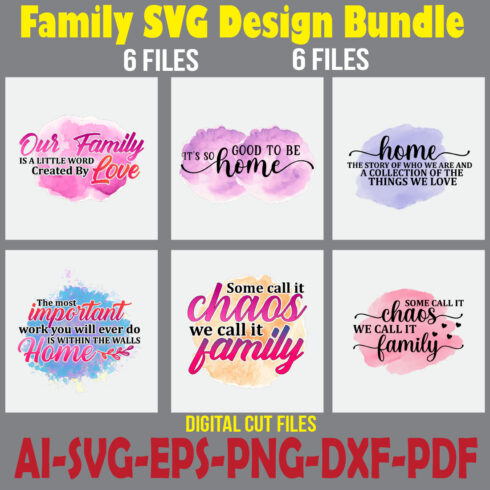 Family SVG Design Bundle cover image.