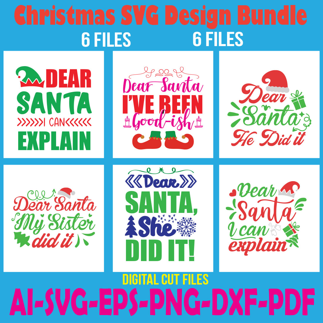 Christmas SVG Design Bundle cover image.