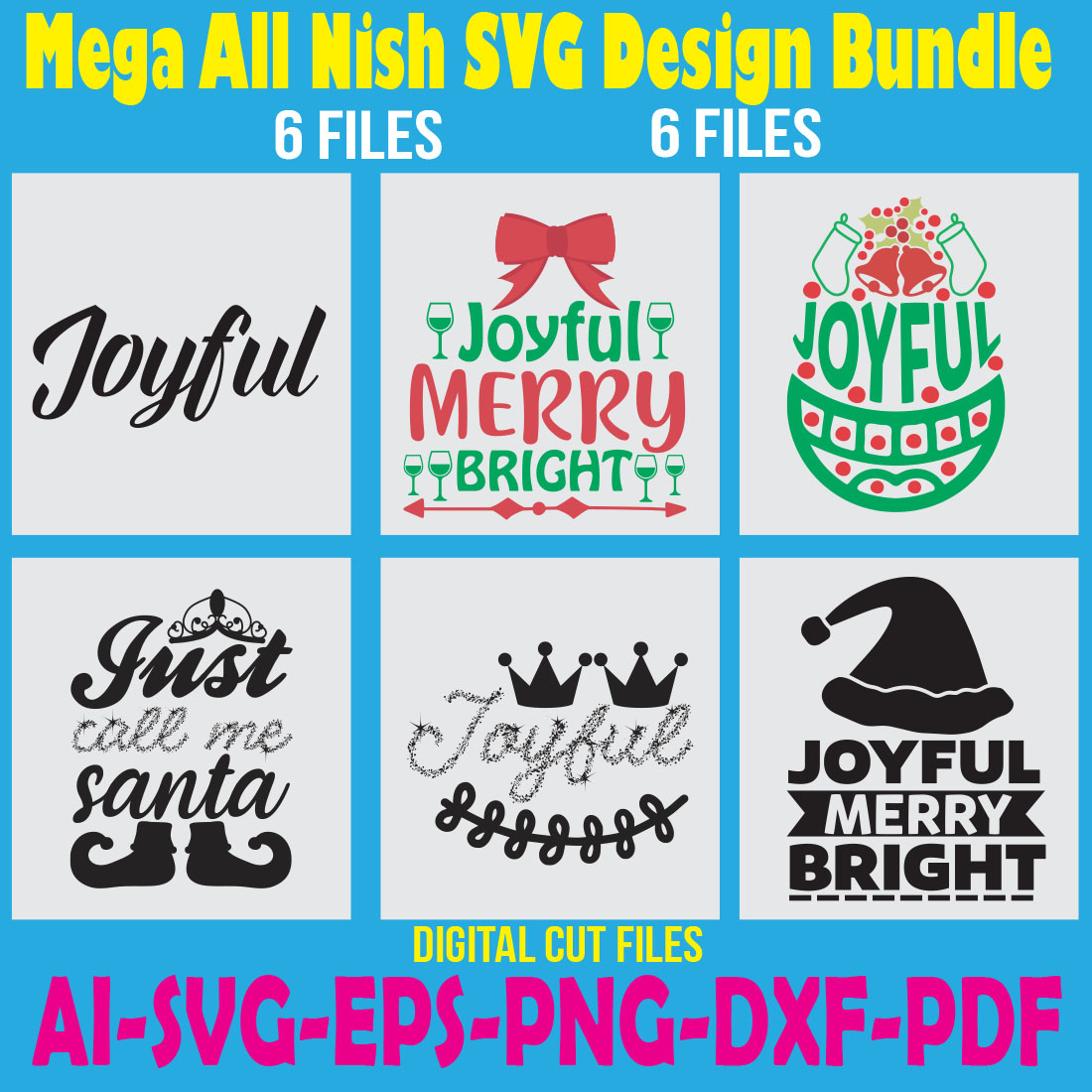 Mega All Nish SVG Design Bundle cover image.