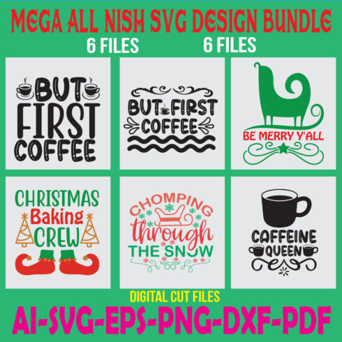 Mega All Nish SVG Design Bundle cover image.