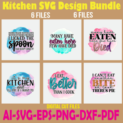 Kitchen SVG Design Bundle cover image.