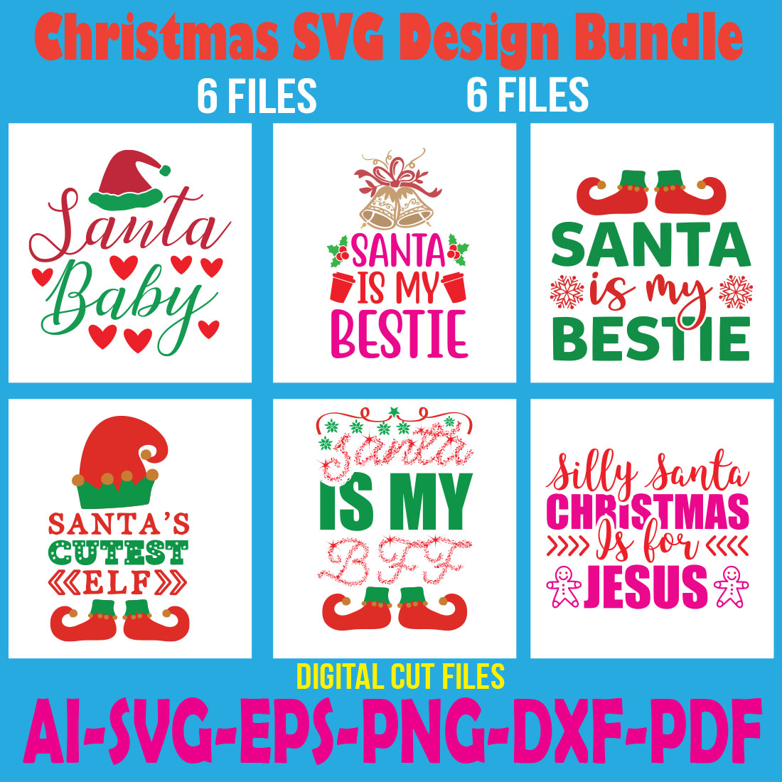 Christmas SVG Design Bundle cover image.