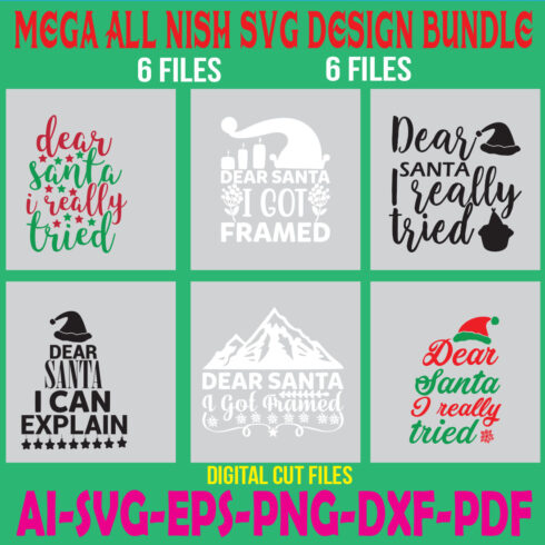 Mega All Nish SVG Design Bundle cover image.