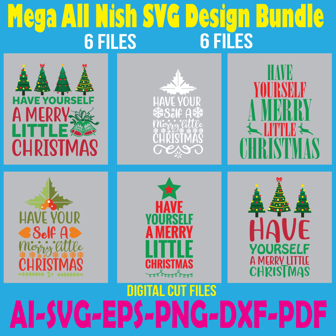 Mega All Nish SVG Design Bundle cover image.