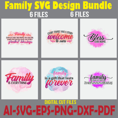Family SVG Design Bundle cover image.