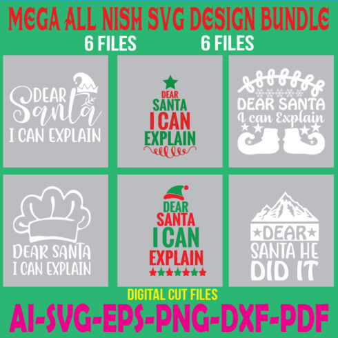 Mega All Nish SVG Design Bundle cover image.