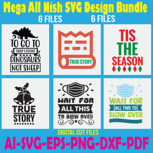 Mega All Nish SVG Design Bundle cover image.