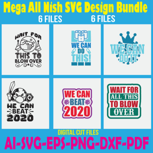 Mega All Nish SVG Design Bundle cover image.