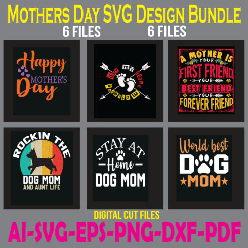 Mothers Day SVG Design Bundle cover image.