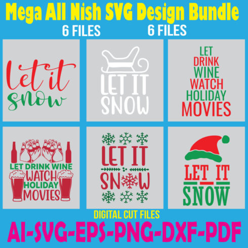 Mega All Nish SVG Design Bundle cover image.