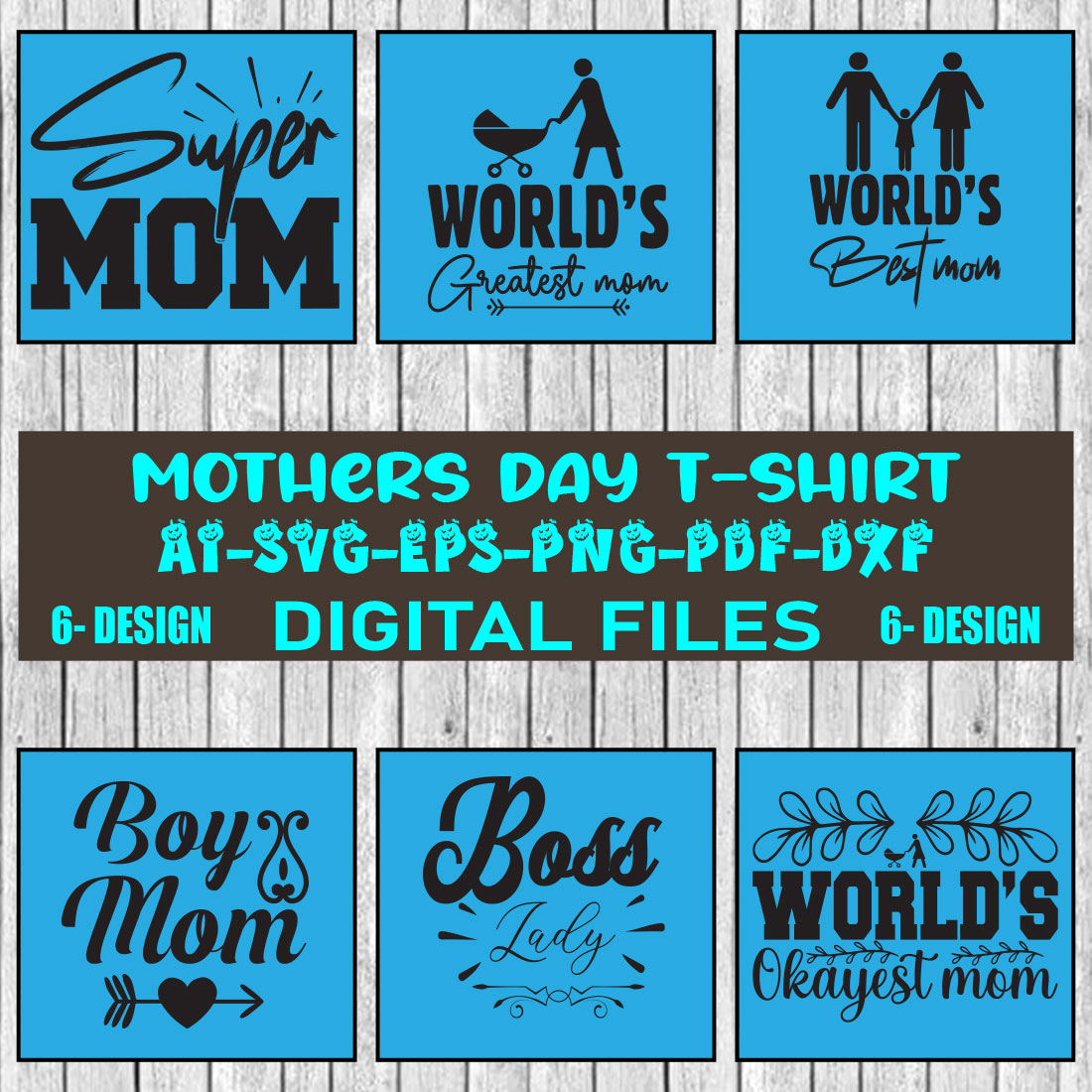 Mothers Day T-shirt Design Bundle Vol-07 cover image.