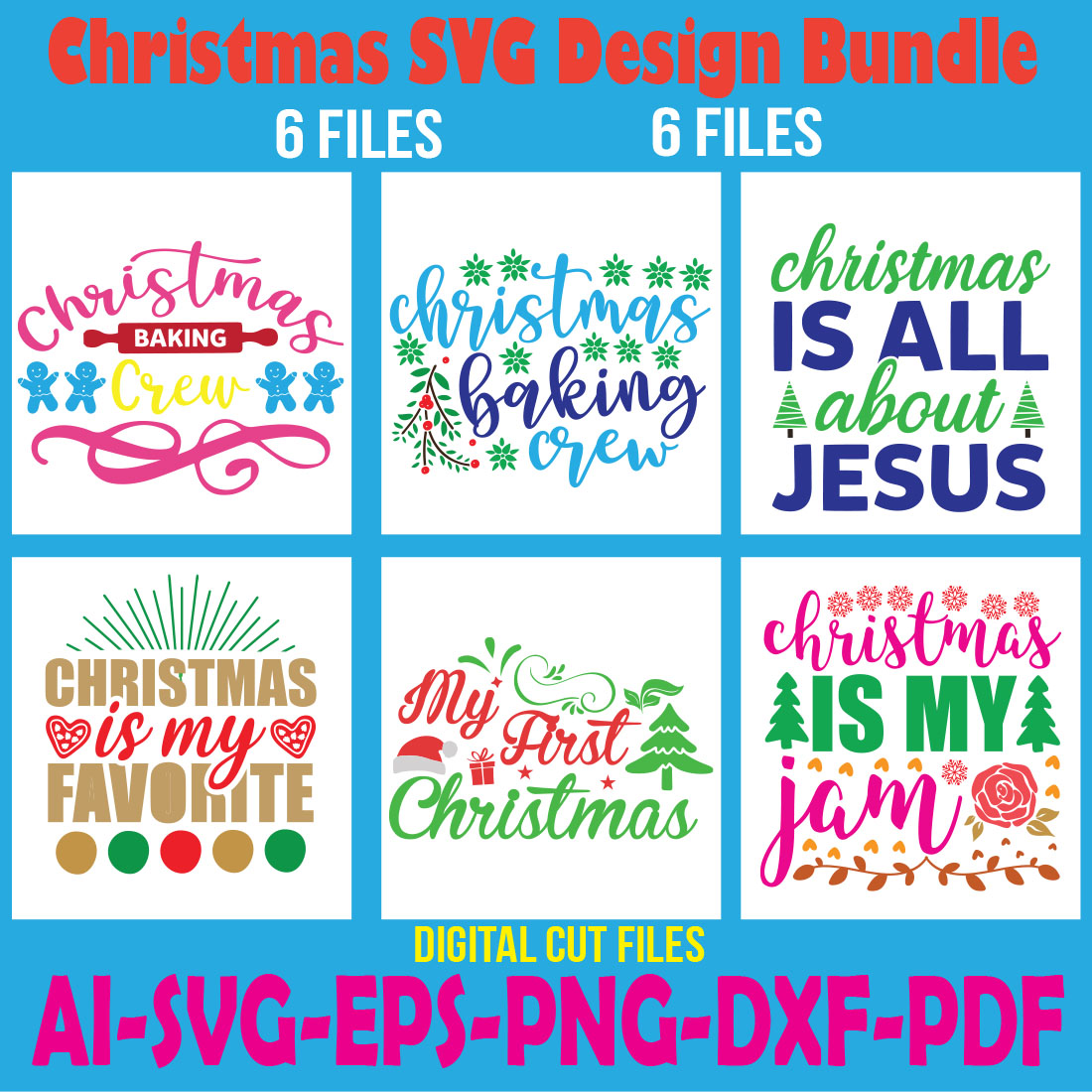 Christmas SVG Design Bundle cover image.