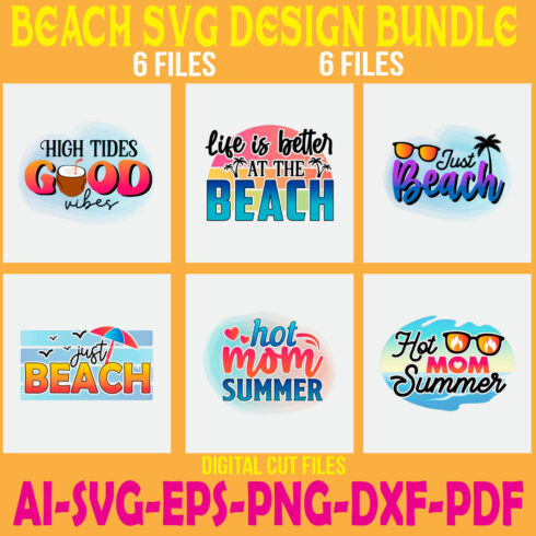 Beach SVG Design Bundle cover image.