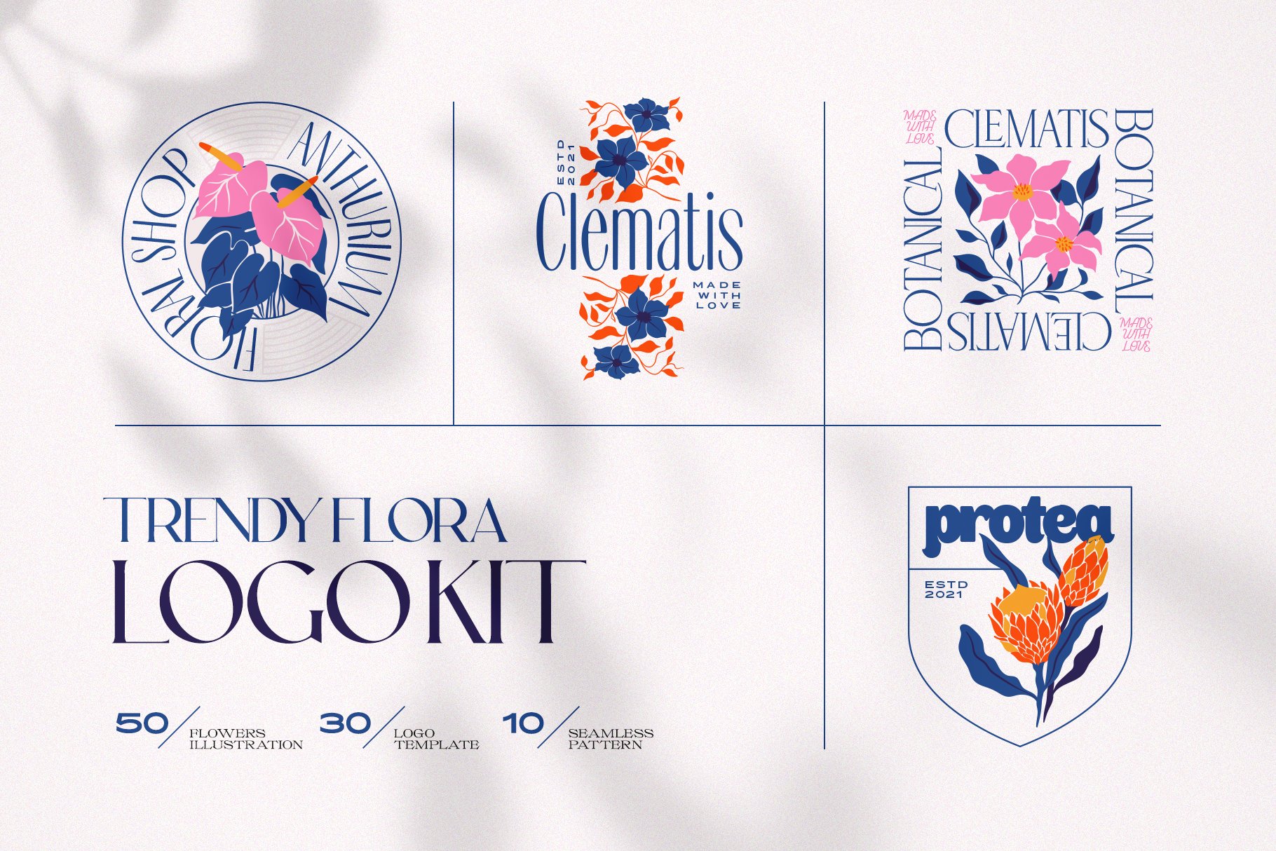 Trendy Flora Logo Kit cover image.