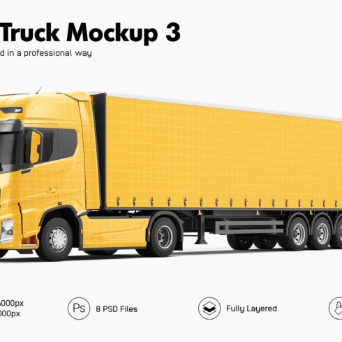 Semi Truck Mockup 3 cover image.