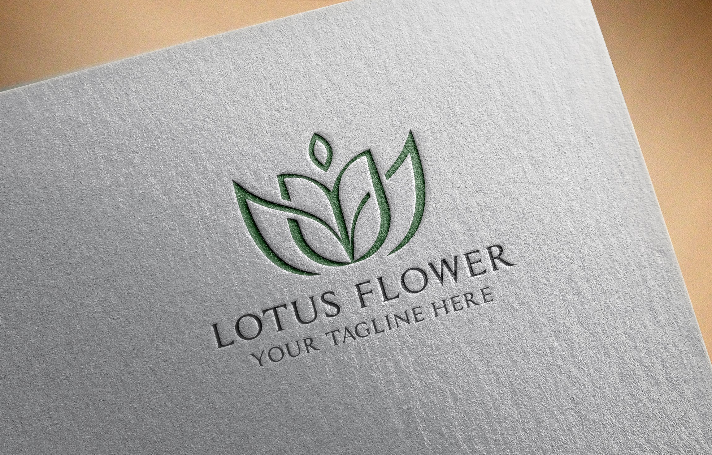 Lotus Flower Logo Template preview image.