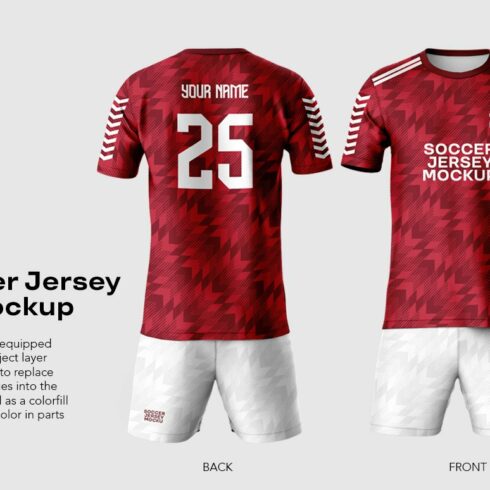 Soccer Jersey kit Mockup cover image.