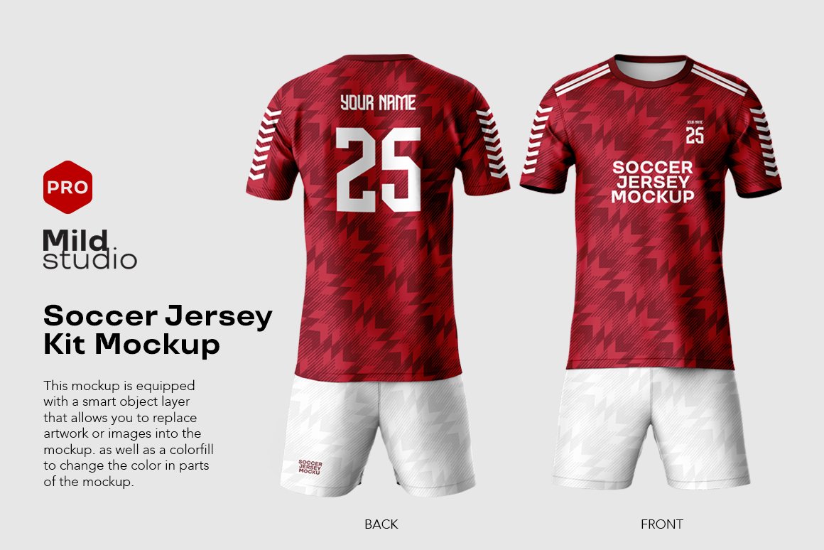 Soccer Jersey kit Mockup cover image.