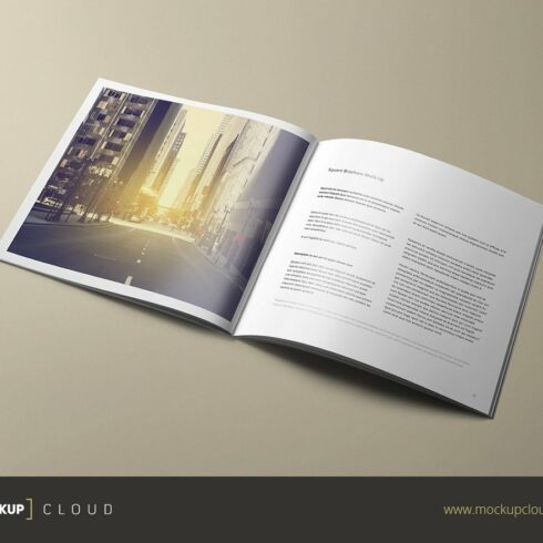 Square Brochure Mock-Up cover image.