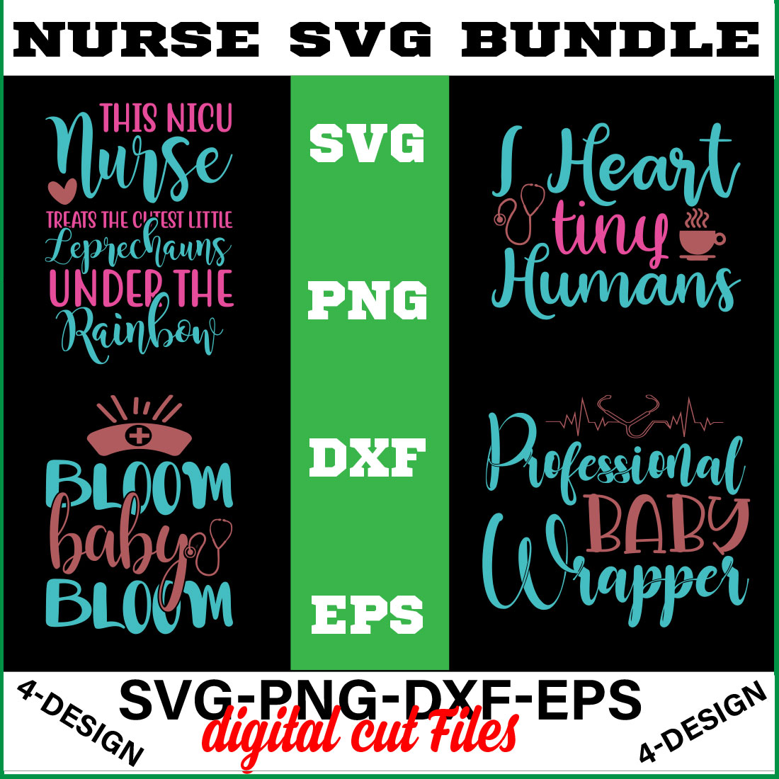 Mini Nurse SVG T-shirt Design Bundle Volume-06 cover image.