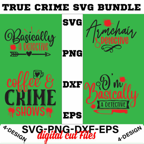 True Crime SVG Bundle Vol-01 cover image.