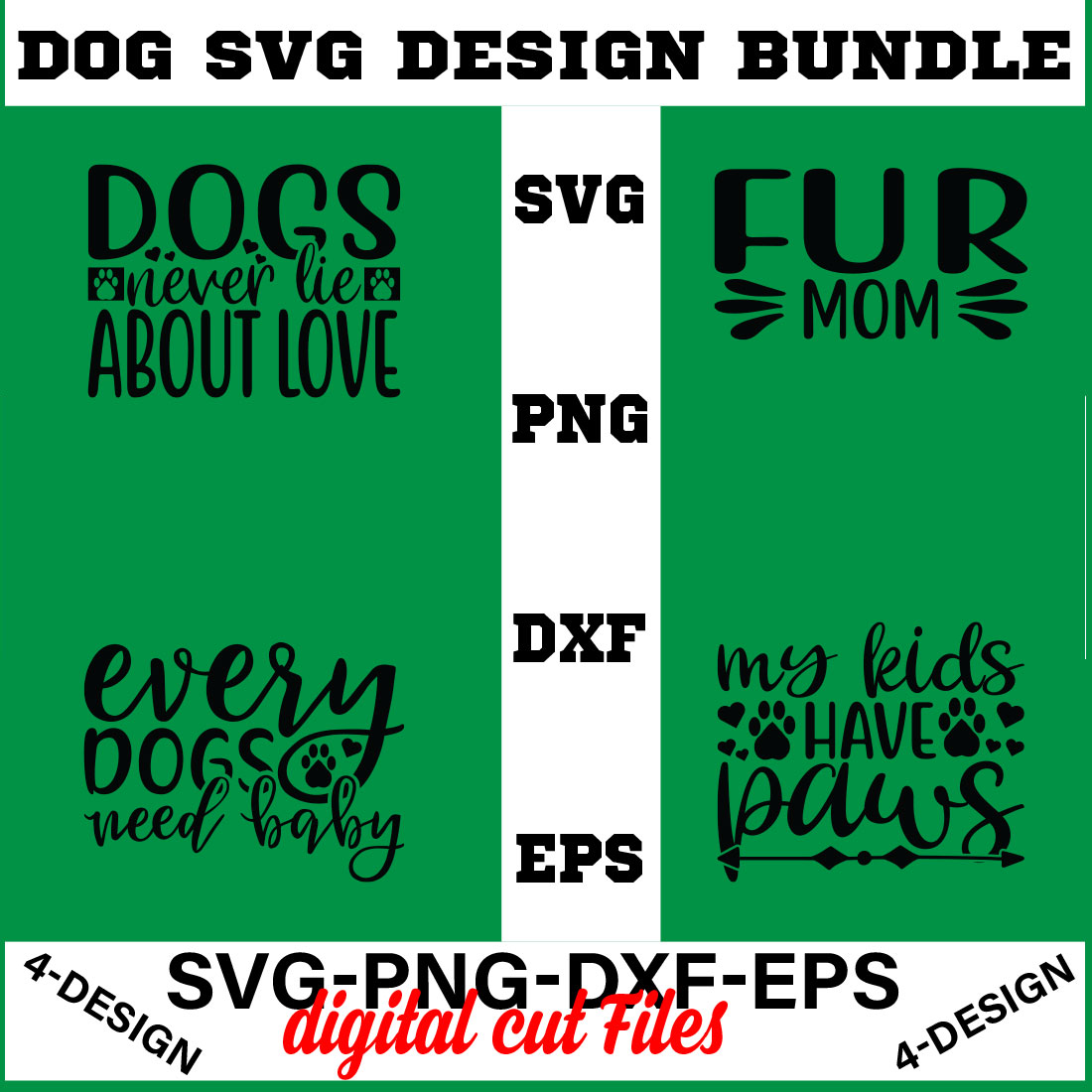 Dog Bundle SVG, Dog Mom Svg, Dog Lover Svg, Cricut Svg, Dog Quote, Funny Svg, Pet Mom Svg, Cut Files Volume-04 cover image.