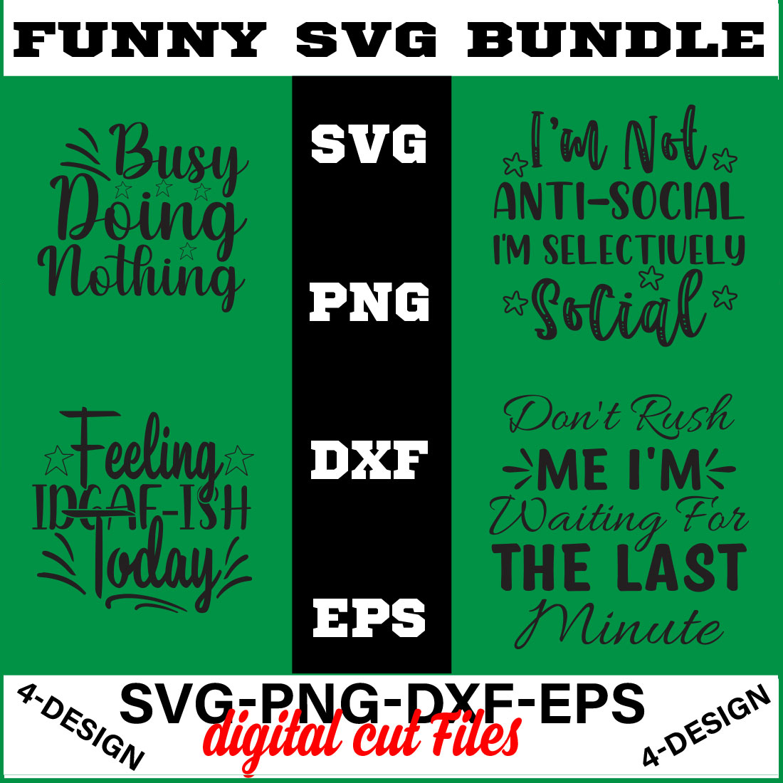 Funny Svg T-shirt Design Bundle Volume-05 cover image.