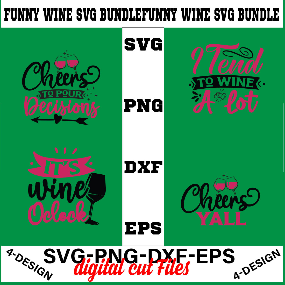 Funny Svg T-shirt Design Bundle Volume-06 cover image.
