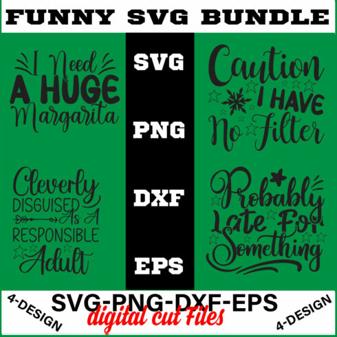 Funny Svg T-shirt Design Bundle Volume-03 cover image.
