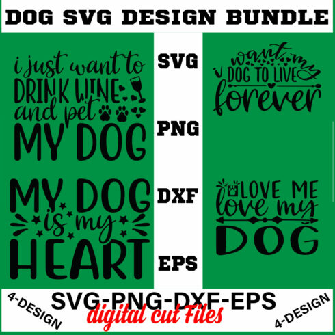 Dog Bundle SVG, Dog Mom Svg, Dog Lover Svg, Cricut Svg, Dog Quote, Funny Svg, Pet Mom Svg, Cut Files Volume-07 cover image.