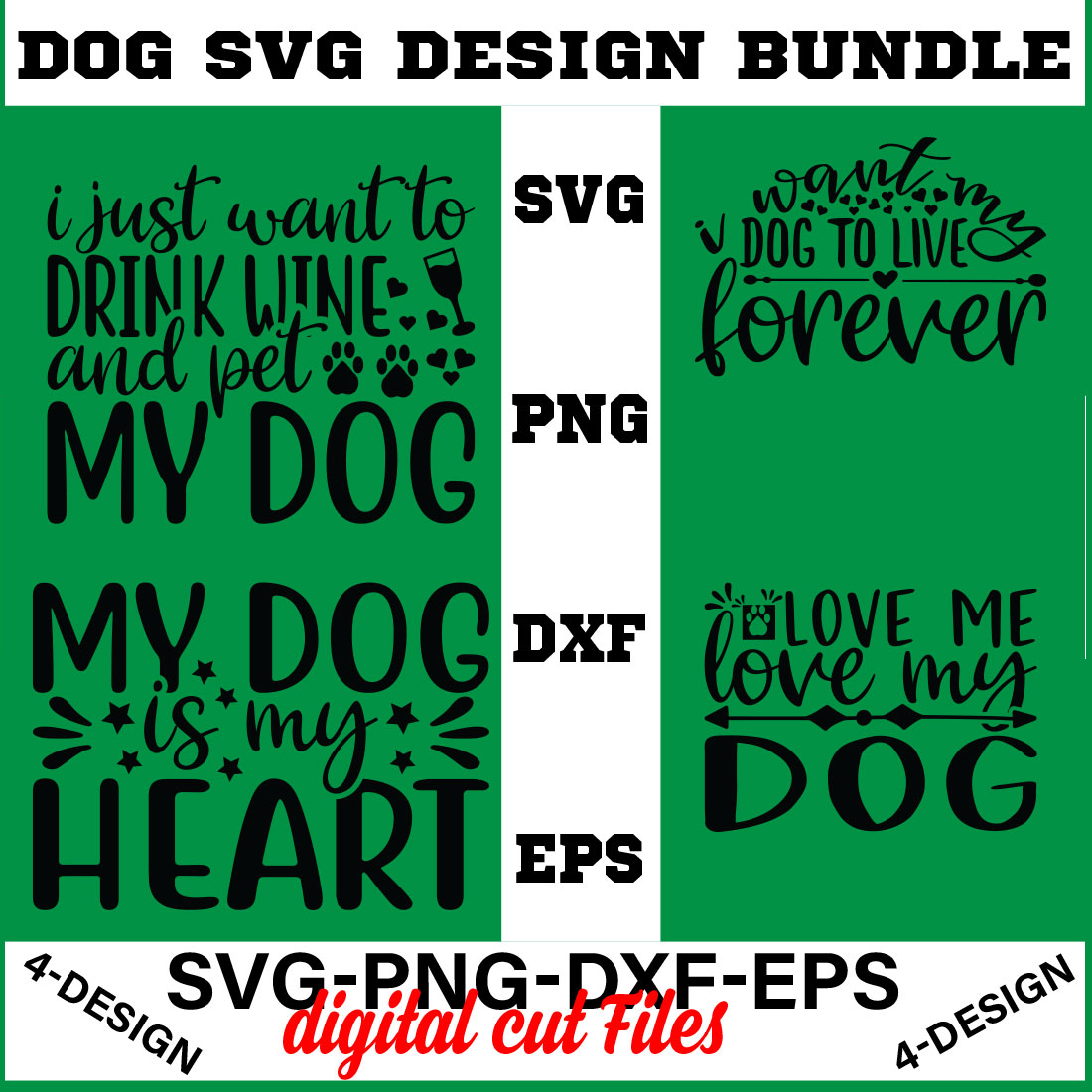 Dog Bundle SVG, Dog Mom Svg, Dog Lover Svg, Cricut Svg, Dog Quote, Funny Svg, Pet Mom Svg, Cut Files Volume-07 cover image.