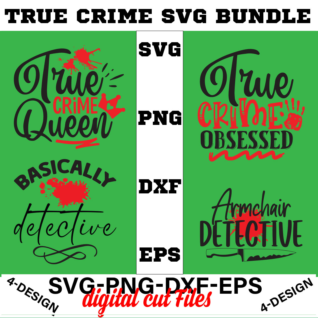 True Crime SVG Bundle Vol-03 cover image.